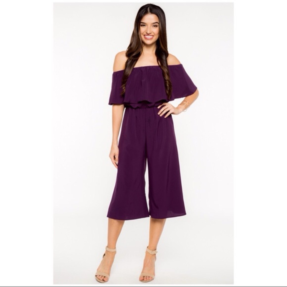 Everly Off-the-Shoulder Culotte Jumpsuit like 🆕